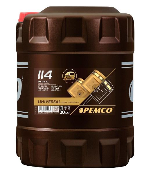 PEMCO Mehrbereichsmotorenöl 114 15W-40, VE: 20 l, PM0114-20