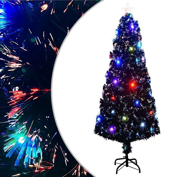 vidaXL Weihnachtsbaum mit Beleuchtung und Ständer 240 cm Glasfaser, 284304