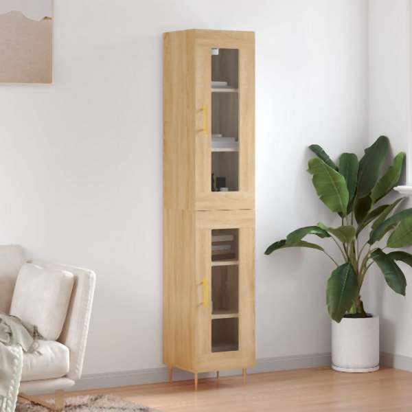 vidaXL Highboard Sonoma-Eiche 34,5x34x180 cm Holzwerkstoff, 3199420