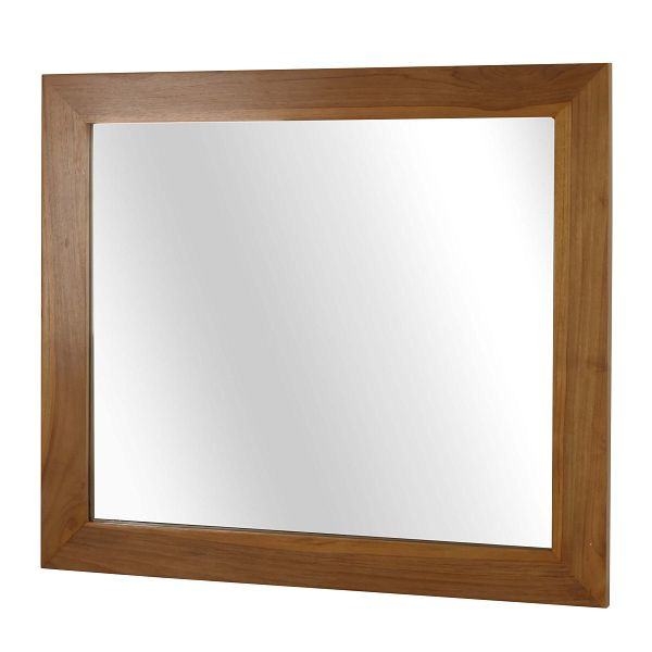 Mendler Teak-Wandspiegel HWC-M75, Badspiegel, Holzrahmen, hochwertiges B-Grade-Teak (Kernholz, 20-30 Jahre), 71x80cm, 104507