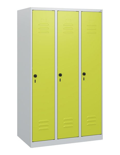 C+P Umkleidespind Classic PLUS, 3 Abteile, 1530x900x500mm, 7035/0024, Drehriegel, 0800005-30 S10003