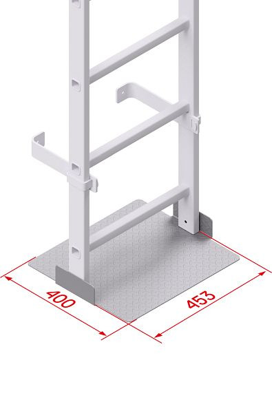 HYMER Basisplatte, Aluminium, Grundfläche: 400 x 453 mm, 0055667