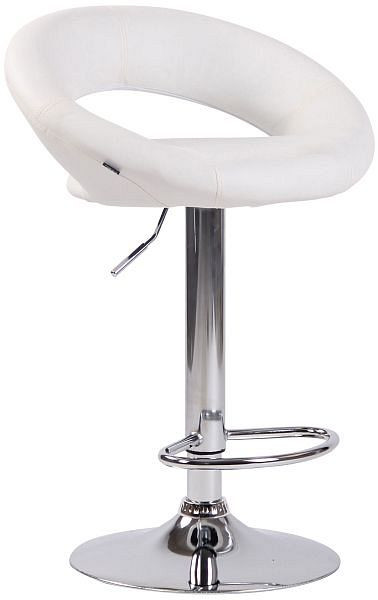 CLP Barhocker Olinda Kunstleder chrom, weiß, 312889