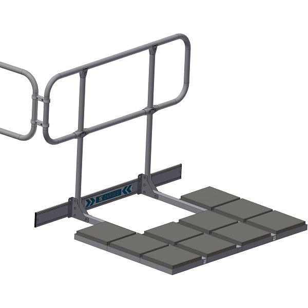ZARGES Dachgeländer inkl. Verbinder Alu, Länge: 2200 mm, 43490