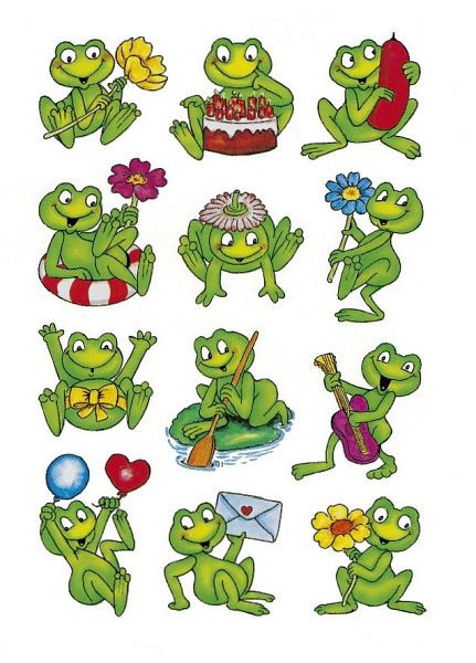 HERMA 5601 Sticker DECOR Frösche, VE: 10 Stück, 5601, 4008705056014