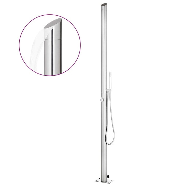 vidaXL Gartendusche 220 cm Edelstahl, 315942