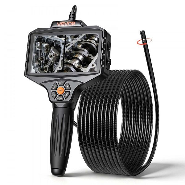 VEVOR 360° Endoskopkamera, IP67 Wasserdicht, 5 Zoll Display, 5 m Kabel, 5000 mAh Akku, 8 mm Boreskop für Auto Haus, ZXKQXNKJ5MSJK31CX001V9