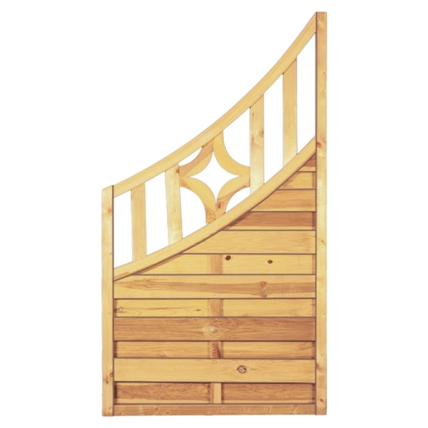 T&J OLYMP-Serie Doppelbogen Abschluß, 90 x 160/90 cm, kdi-grün, Rahmen 45/45 mm, Lamellen geriffelt & geschraubt, 33808