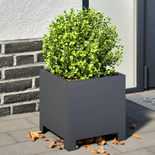 vidaXL Pflanzkübel 2 Stk. Anthrazit 30x30x30 Stahl, 851190