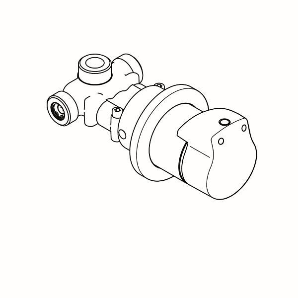 KWC Selbstschluss-Eingriffmischer, AQUAMIX, Komplettarmatur, 2000104805
