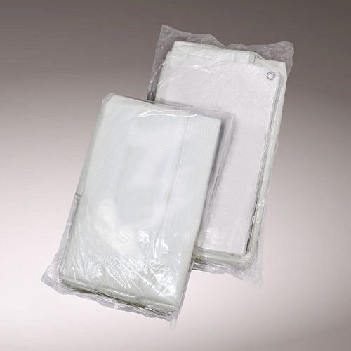 DENIOS Abdeckplane mit Ösen, aus HDPE-Bändchengewebe, 2-seitig beschichtet, natur, 90 g/m², 2 x 3 m, 303709