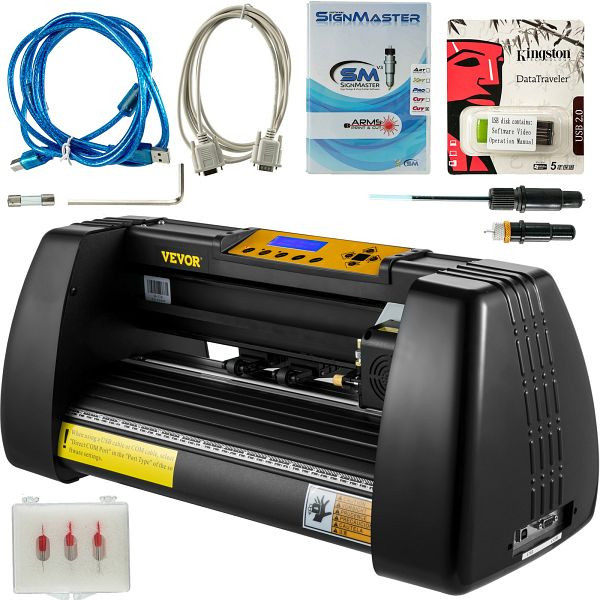 VEVOR Vinyl Schneidplotter 375 mm, 3 Klingen, 220 V, KZJ-375SDJC000001V2