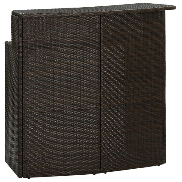 vidaXL Garten-Bartisch Braun 120x55x110 cm Poly Rattan, 313467