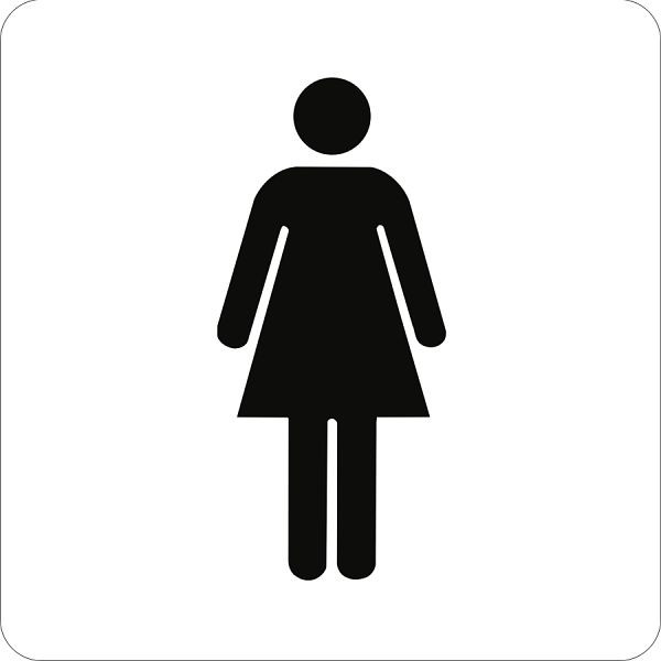 Moedel Piktogramm WC Damen, Folie, 160x160 mm, 52125, 4060081000326