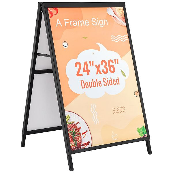 VEVOR Kundenstopper Gehwegaufsteller Werbetafel 61 x 91 cm, Plakatständer Q235-Stahl Plakatständer mit A-Rahmen, XHBZA2436INCHM1FCV0