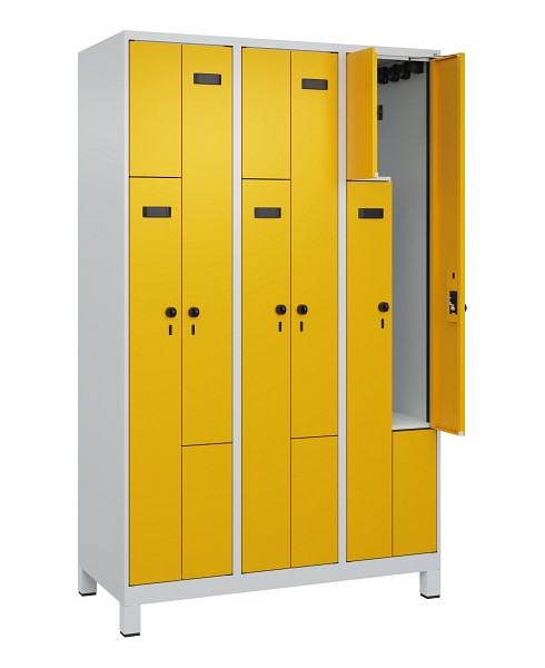 C+P Z-Spind Evolo PLUS, Füße, 6 Fächer, 1950x1200x500mm, 7035/1004, Drehriegel, 049013-326 S10000