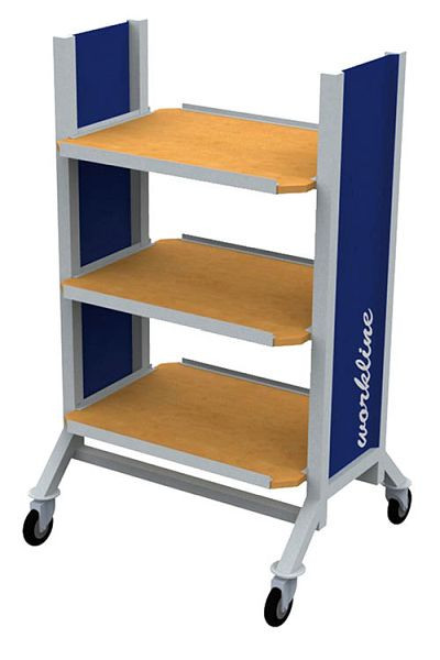 Bedrunka+Hirth workline-Mobil, höhenverstellbar, 3x Fachboden, Maße in mm (BxTxH): 700 x 610 x 1510, 07.55.75