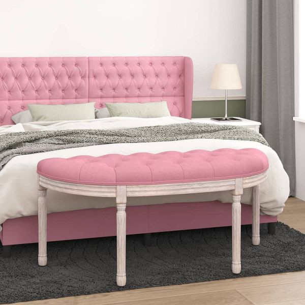 vidaXL Sitzbank Rosa 110,5x45x49 cm Samt (100% Polyester), 344420
