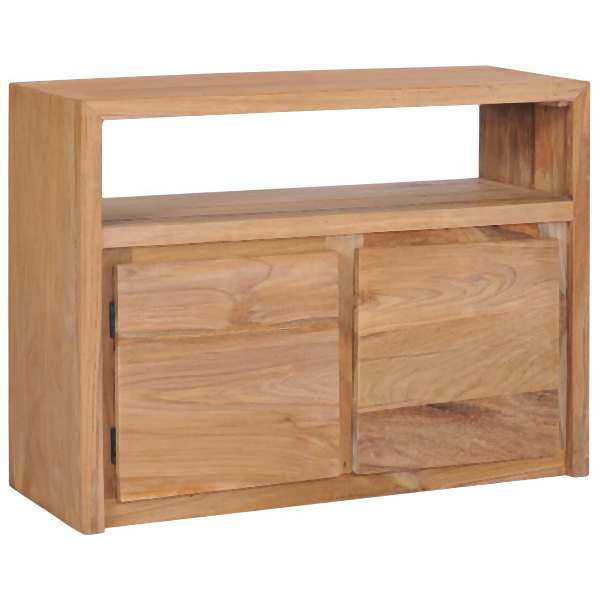 vidaXL Sideboard 80x30x60 cm Massivholz Teak, Massivholz, 282847