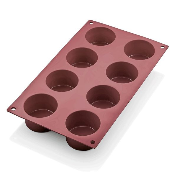 WAS Cake Pan 31 red Backform, 8 Formen, Ramekin, Silikon, 3171008