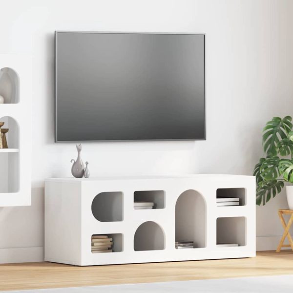 vidaXL TV-Schränk Weiß 100 x 35 x 40 cm Holzwerkstoff, 891264