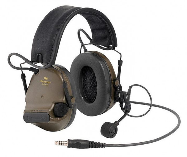 3M PELTOR ComTac XPI Headset, 28 dB, J11 Stecker, Flexibles Mikrofon, Nato Verkabelung, Grün, Kopfbügel, MT20H682FB-87, 7100035926