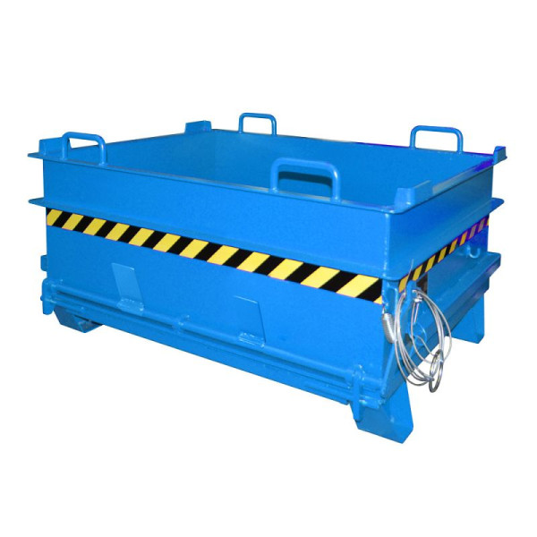 STEIN HGS Baustoffcontainer BC, mit Steinklammer-Entriegelung und Bodenentleerung, RAL 5012 lichtblau, Höhe 700 mm, lackiert, 79395.0007