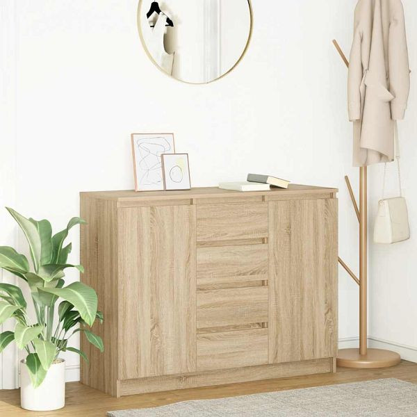 vidaXL Sideboard mit Schubladen Sonoma-Eiche 100,5x35x76 cm, 3328446