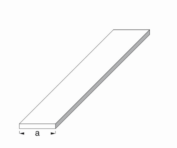 Vormann Alu Flachstange 20 x 2mm silber, 2 Meter, 051120200AL