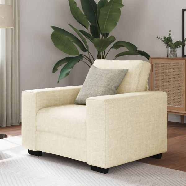 vidaXL Sessel 60 cm Abmessung Leinen, 4105155, 8721158690647