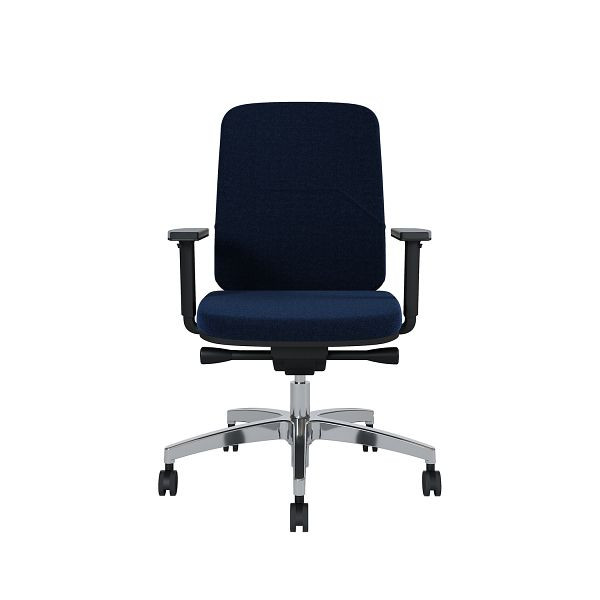 Bisley Bürodrehstuhl Bali, Gepolsterte Rückenlehne, Mit Armlehnen Aluminiumfußkreuz, TN9618 lava blue, BALIALGTN9618