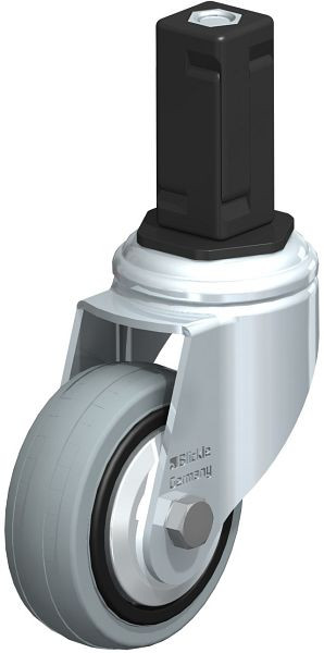 Blickle LKRA-VPA 80G-11-FA-EV14 Apparate-Lenkrolle mit Expander, Vollgummi, Grau, 848087