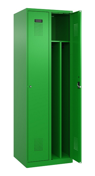 C+P Spind Evolo PLUS, 2 Abteile, 1850x600x500mm, 6037/6037, Verschluss Zylinderschloss, 049000-20F S10053