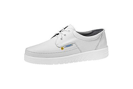 ABEBA ESD-Berufsschuhe air cushion Schnürschuh weiß ESD, O2, Ristbereich mit Schnürung, Genarbtes Leder, 32600-39