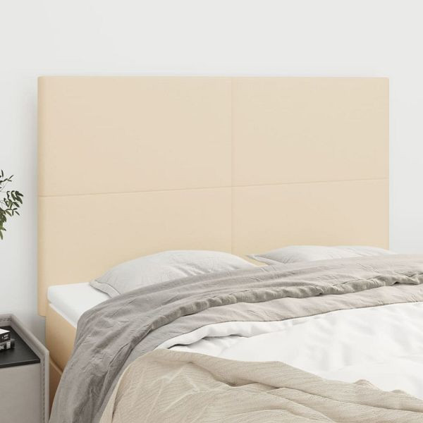 vidaXL Kopfteile 4 Stück Creme 72x5x78/88 cm Stoff, 3116055