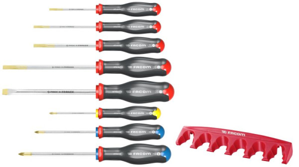 Facom PROTWIST Schraubendreher-Set 8-teilig mit 1 Halter, AT.8PB