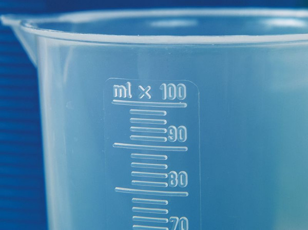 Bürkle Messbecher mit Henkel, transparente Skala, Inhalt: 100 ml, 7102-0100