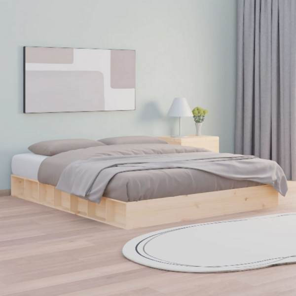 vidaXL Massivholzbett 150x200 cm, 820671, 8720287135593