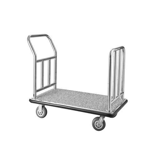 VEVOR Hotelgepäckwagen 340 kg, Plattformwagen mit Teppich & 15 cm Gummirädern, ideal für Hotels & Resorts, XLYTCYS5INCHQH03NV0