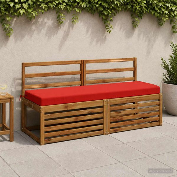vidaXL 2-teilige Bankkissen SOEST 2-teilig 100 % Polyester Rot, 950291
