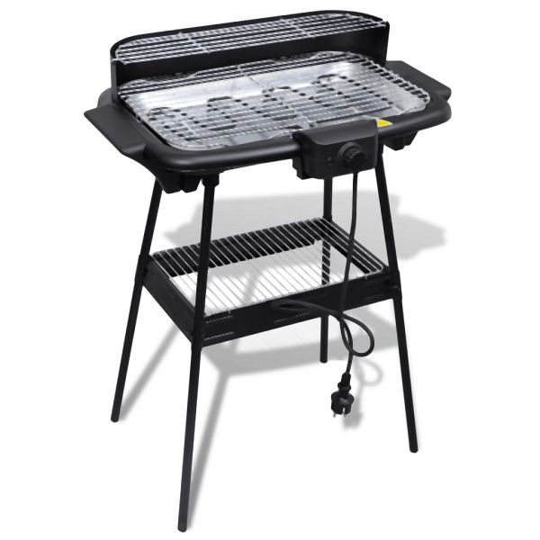 vidaXL Grill BBQ Standgrill Barbecue Tischgrill Elektrogrill Gartengrill, 40977