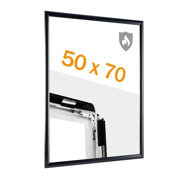 SPRINTIS Brandschutzrahmen 50 x 70 cm, 25 mm, Gehrung, schwarz, WTXX000610