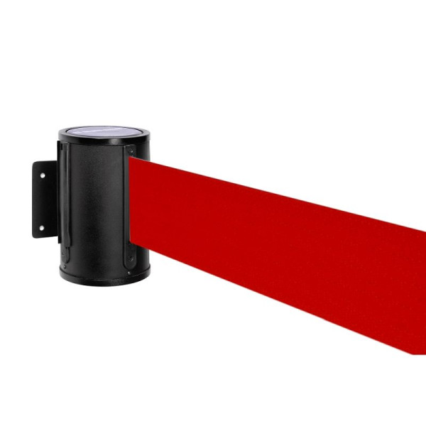 Stein HGS Wandgurtkassette 'P-Line 86' aus Metall, schwarz, breites Band, Gurtlänge 7 m, rot, 65870.0001