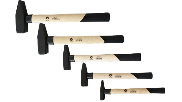 VaGo-Tools Profi 5-teiliges Set Schlosserhammer Schlosser Hammer 100 200 300 800 1000g, 233-101/102/103/108/1000 je 1_cv