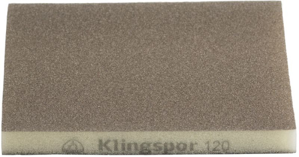 Klingspor SW 501 Schleifschwämme Korund 123 x 96 x 12,5 mm Korn 120, VE: 100 Stück, 125281