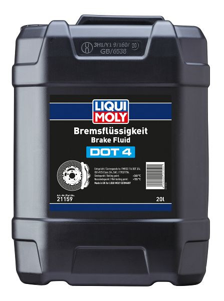 LIQUI MOLY Bremsflüssigkeit DOT 4, Kanister Kunststoff, VE: 20 Liter, 21159