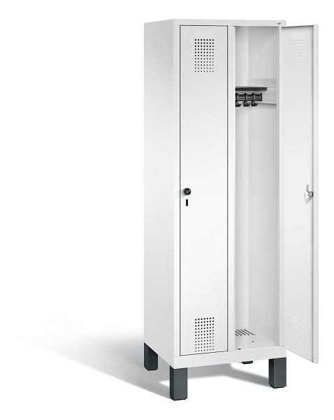 C+P Garderobenschrank Evolo, H1850xB610xT500mm, Farbe: Verkehrsweiß, 48010-20 S10394