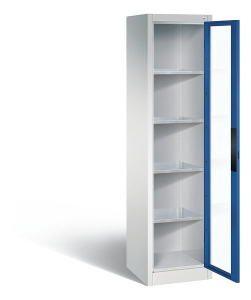 C+P Werkzeugschrank Acurado, H1950xB502xT500mm, Farbe: Lichtgrau / Enzianblau, Muldengriff, 8901-055 S10046