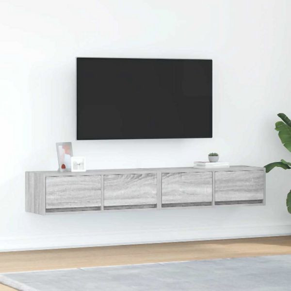 vidaXL TV-Schränke 2 Stück Grau Sonoma 80x31x25,5 cm Holzwerkstoff, 861519