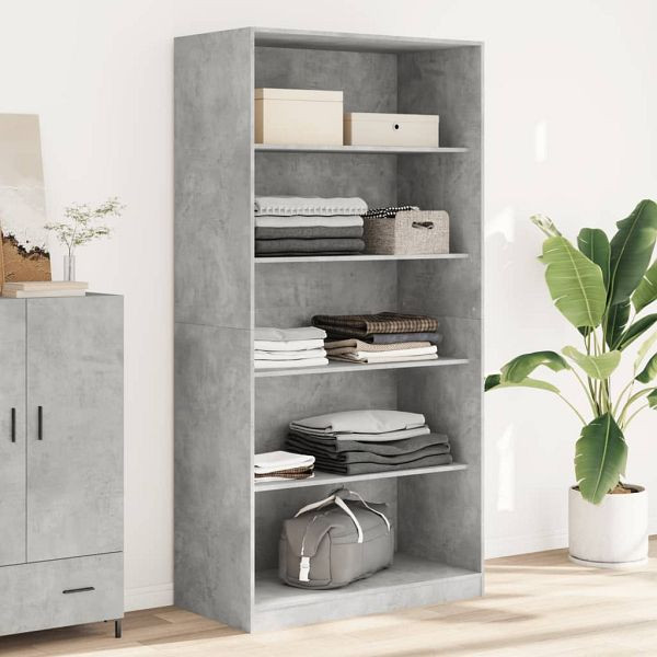 vidaXL Kleiderschrank Betongrau 100x50x200 cm Holzwerkstoff, 3307732